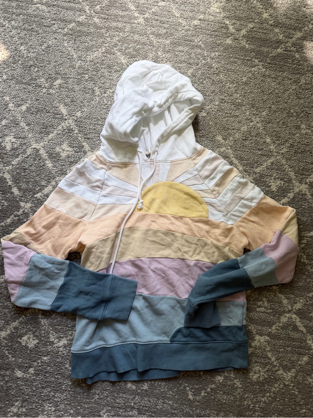 Faherty Pastel Sunrise Cotton Hoodie - XS